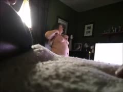 I covertly record my attractive, plump roommate getting ready.